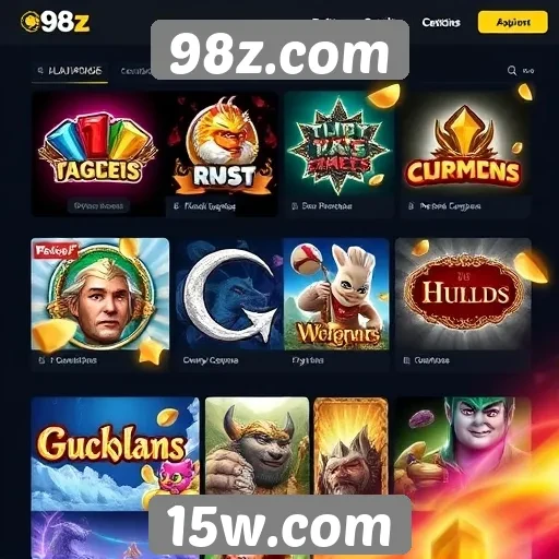 Exploração dos jogos oferecidos no 98z.com